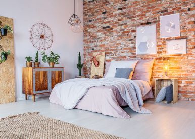 Edy and Elegant Industrial Bedroom