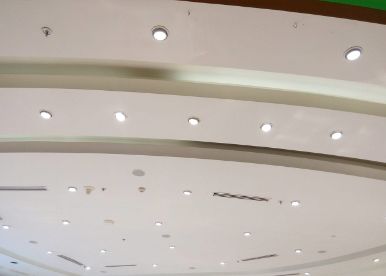 Minimal gypsum ceiling with decorative lights