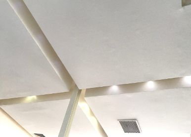 Plaster & gypsum false ceiling with LED lights