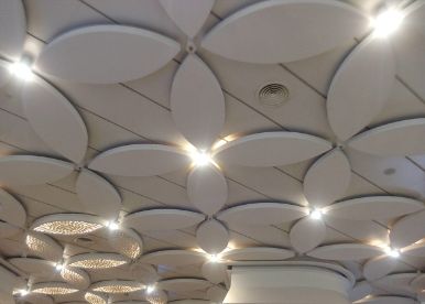 False Ceiling with a Whimsical Flower Design