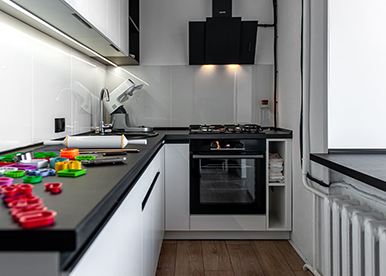 Urban Glam L-Shaped Modular Kitchen