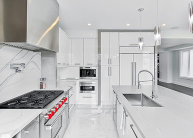 White High Gloss Modular Kitchen Design 