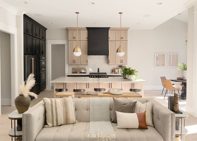 Neutral coloured modular kitchen design to fit any kitchen area