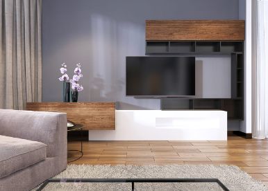 Sleek and Sophisticated Corner TV Unit