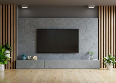 TV Unit Design with Glamorous Simplicity