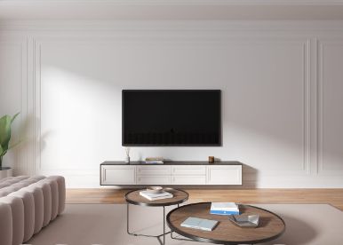 Modern and Sophisticated Compact TV Unit Design